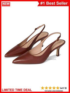 Cole Haan Hansell Slingback Peep Toe Pump Leather Business Casual